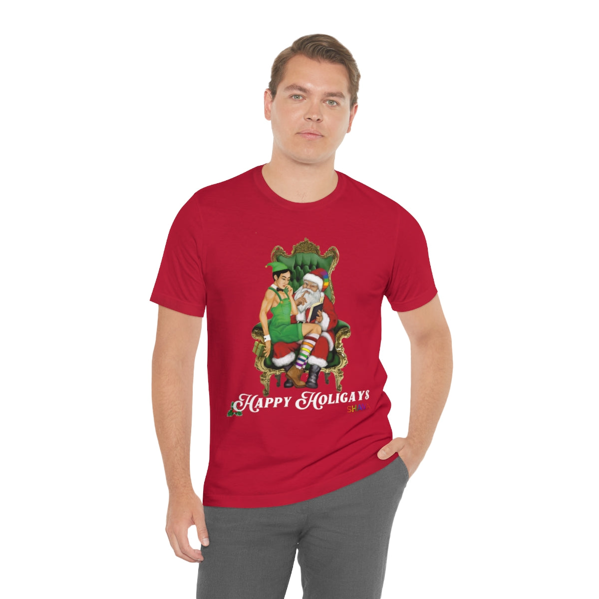 Classic Unisex Christmas LGBTQ Holigays T-Shirt - Holigay (Asian) Printify
