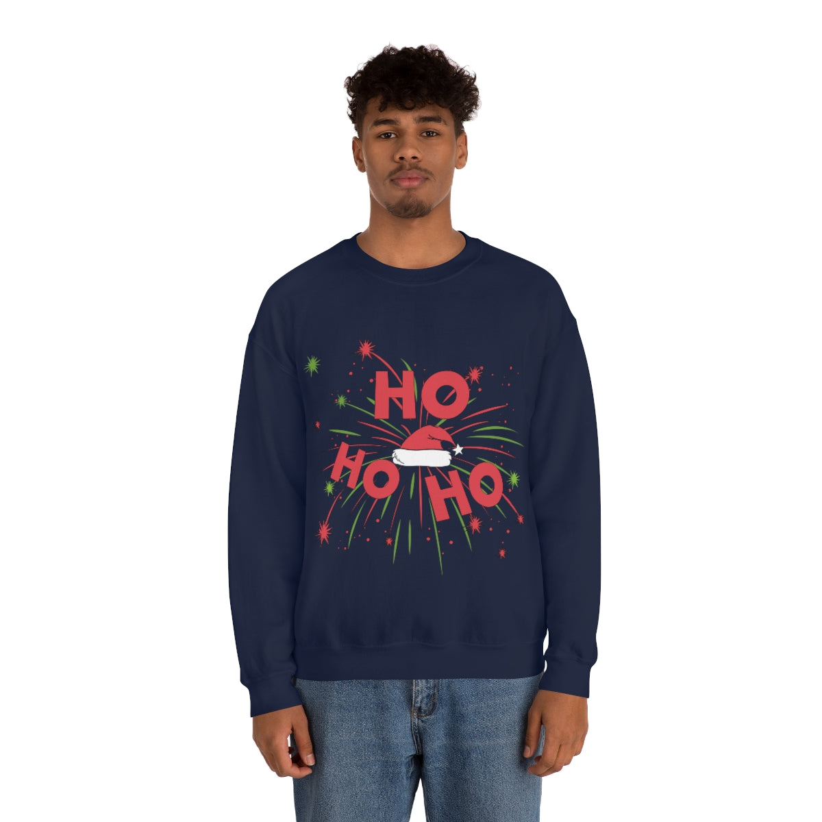 Merry Christmas Unisex Sweatshirts , Sweatshirt , Women Sweatshirt , Men Sweatshirt ,Crewneck Sweatshirt, HO HO HO Printify