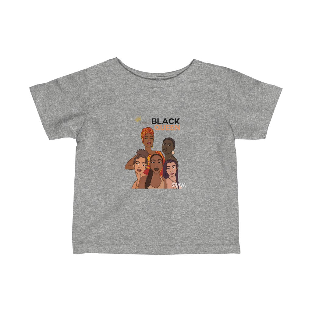 IAC  KIDS T-Shirts  Infant Fine Jersey Tee/ I am Black Queen Printify
