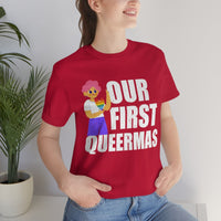 Thumbnail for Classic Unisex Christmas LGBTQ T-Shirt - Our First Queermas Printify