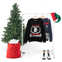 Thumbnail for Merry Christmas Unisex Sweatshirts , Sweatshirt , Women Sweatshirt , Men Sweatshirt ,Crewneck Sweatshirt, SANTA NIGHT HOLLY NIGHT ALL IS CALM ALL IS BRIGHT Printify