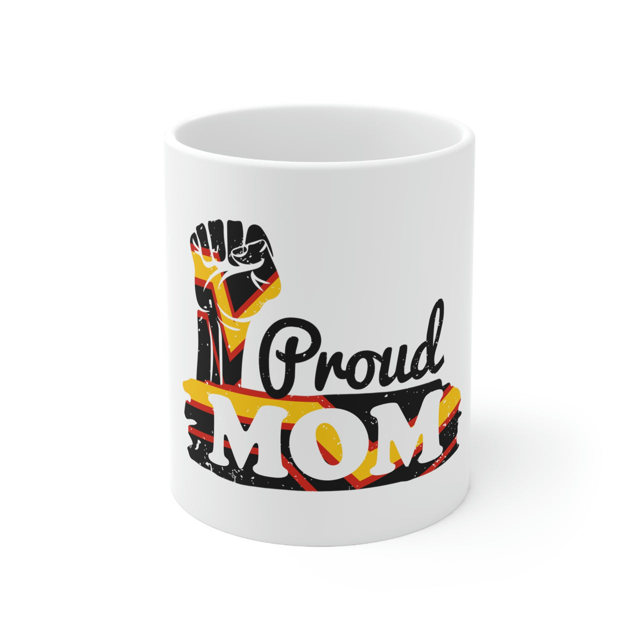Rubber Flag Ceramic Mug  - Proud Mom Printify