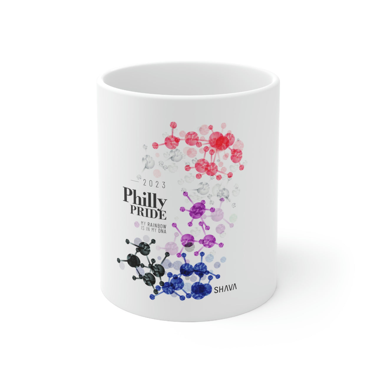 Genderfluid Philly Pride Ceramic Mug - Rainbow Is In My DNA SHAVA CO