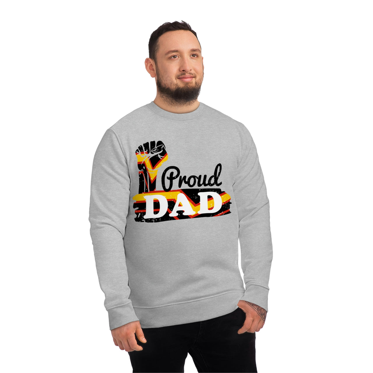 Rubber Pride Flag Sweatshirt Unisex Size - Proud Dad Printify