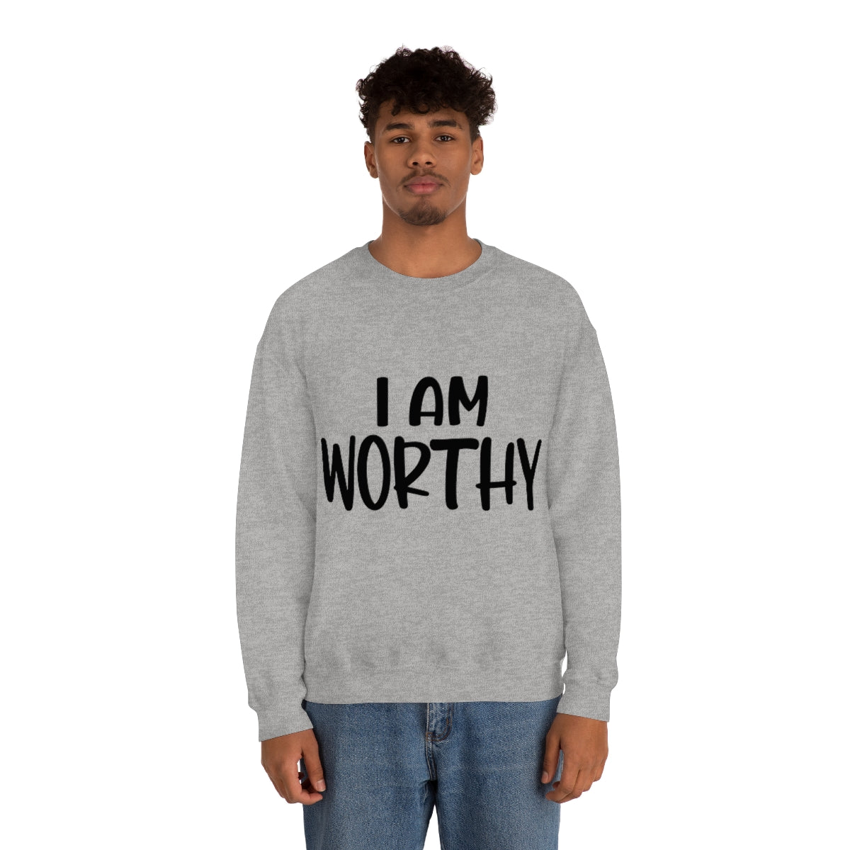 Affirmation Feminist Pro Choice Sweatshirt Unisex  Size –I Am Worthy Printify