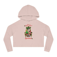 Thumbnail for Christmas LGBTQ Women’s Cropped Hooded Sweatshirt - Holly Jolly (Asian) Printify