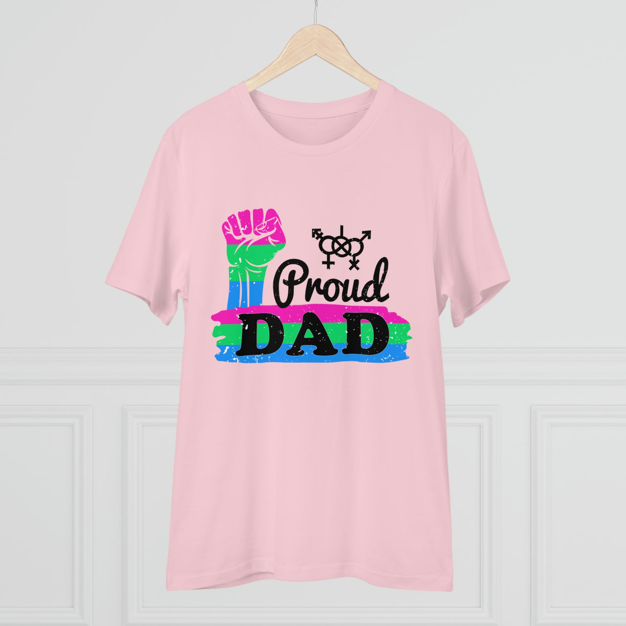 Polysexual Pride Flag T-shirt Unisex Size - Proud Dad Printify