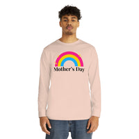 Thumbnail for Pansexual Flag Long Sleeve Crewneck Tee - Mothers Day Printify
