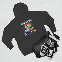 Thumbnail for Progress Flag Mother's Day Unisex Premium Pullover Hoodie - #1 World's Gayest Mom Printify