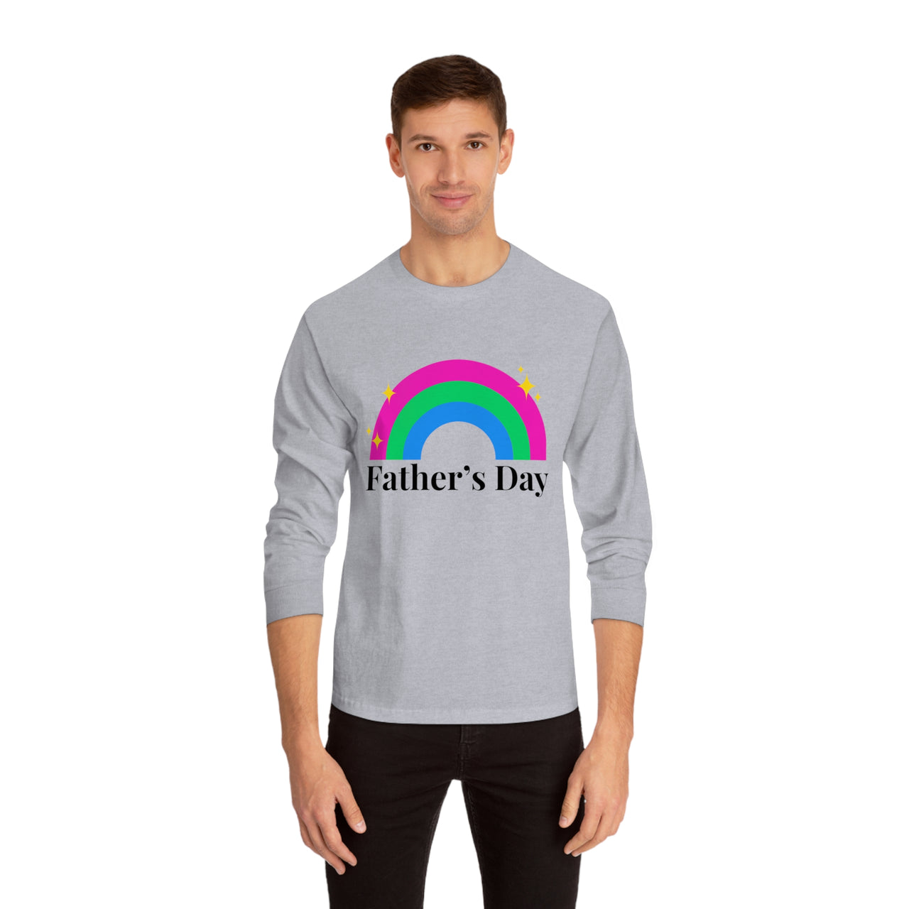 Polysexual Pride Flag Unisex Classic Long Sleeve Shirt - Father's Day Printify