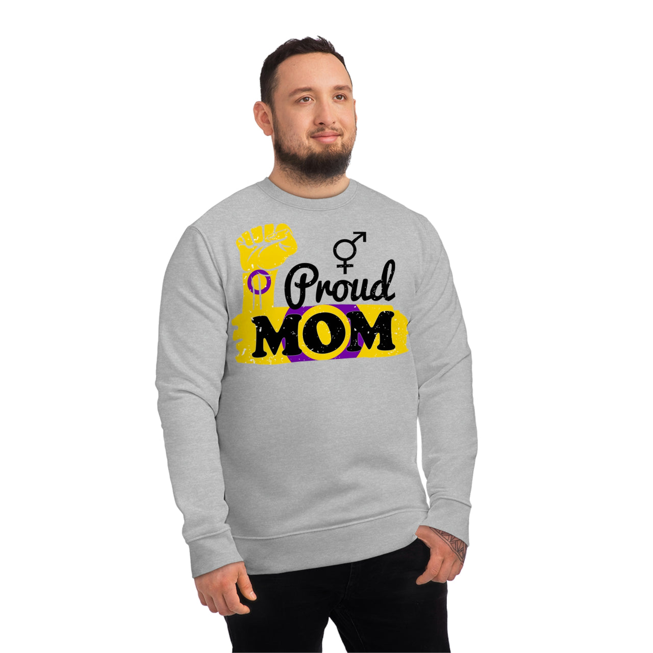 Intersexual Pride Flag Sweatshirt Unisex Size - Proud Mom Printify