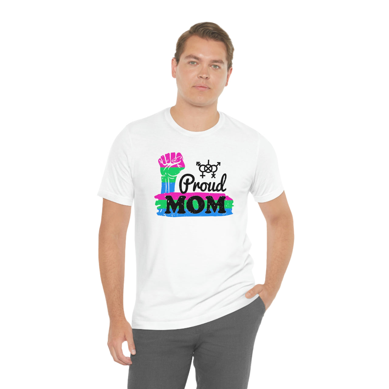 Polysexual Pride Flag Mother's Day Unisex Short Sleeve Tee - Proud Mom SHAVA CO