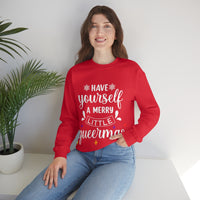 Thumbnail for Unisex Christmas LGBTQ Heavy Blend Crewneck Sweatshirt - Have Yourself A Merry Little Queermas Printify