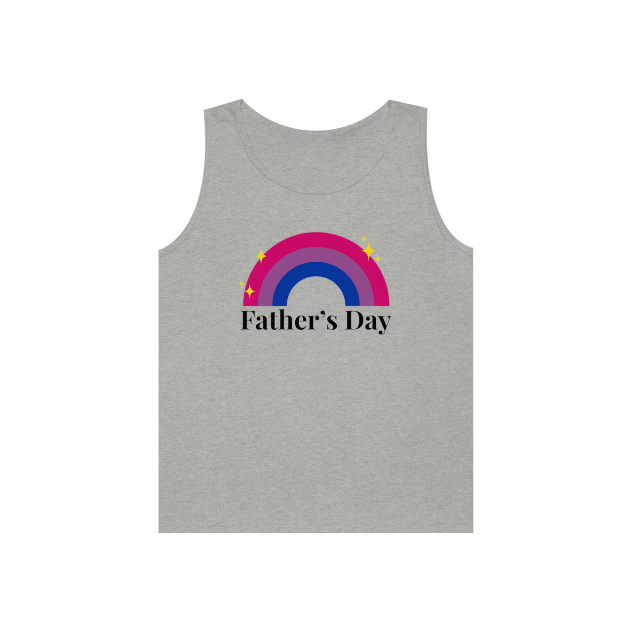 Bisexual Pride Flag Heavy Cotton Tank Top Unisex Size - Father's Day Printify