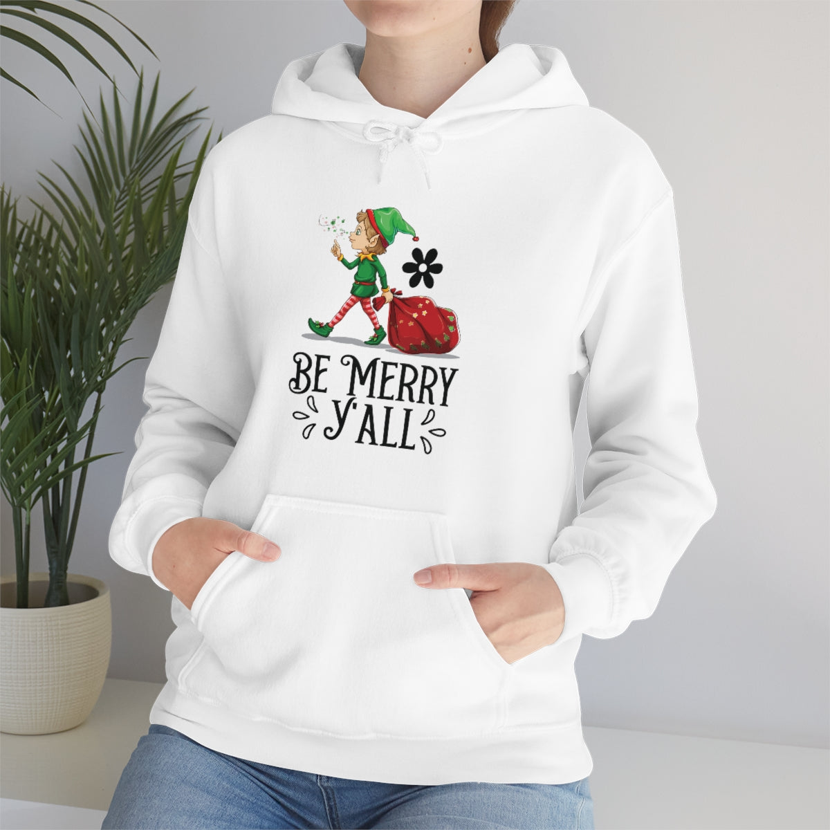 Merry Christmas Hoodie Unisex Custom Hoodie , Hooded Sweatshirt , Be Merry Y'all Printify