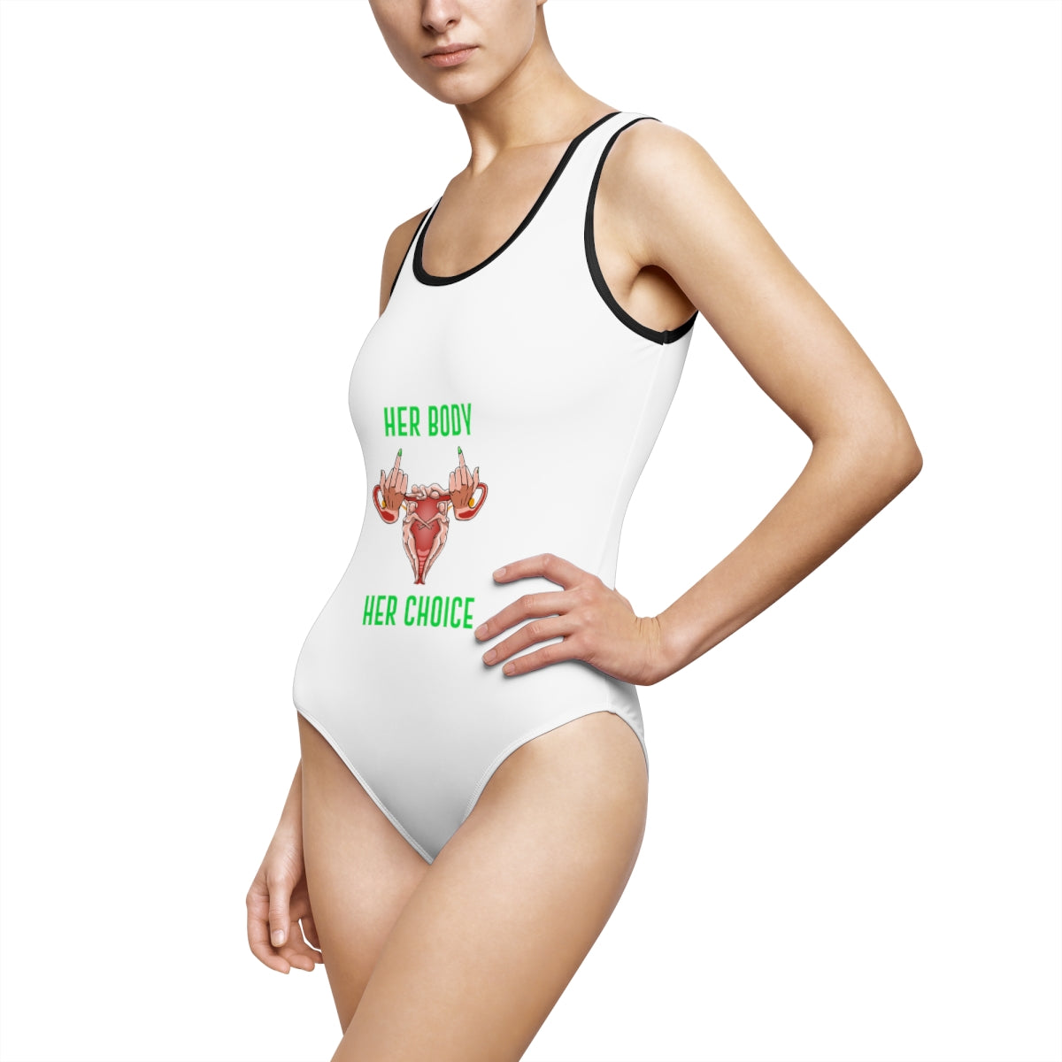 IAC  Women's Swimwear / Her body her choice Printify
