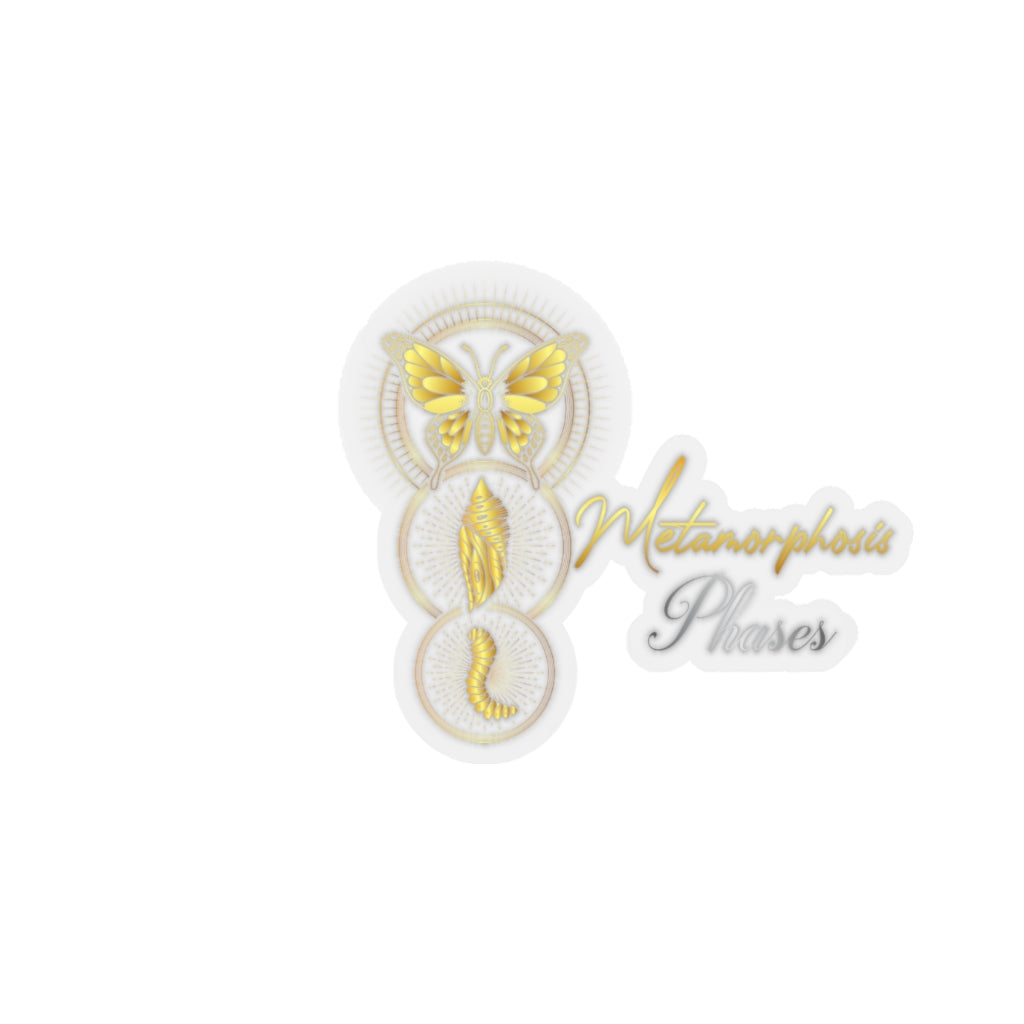 Yoga Spiritual Meditation Kiss Cut Sticker - Metamorphosis 555 Angel Number Printify
