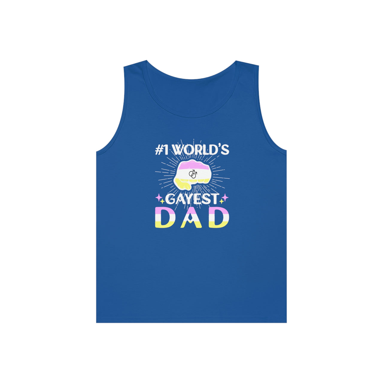 Twink Pride Flag Heavy Cotton Tank Top Unisex Size - #1 World's Gayest Dad Printify