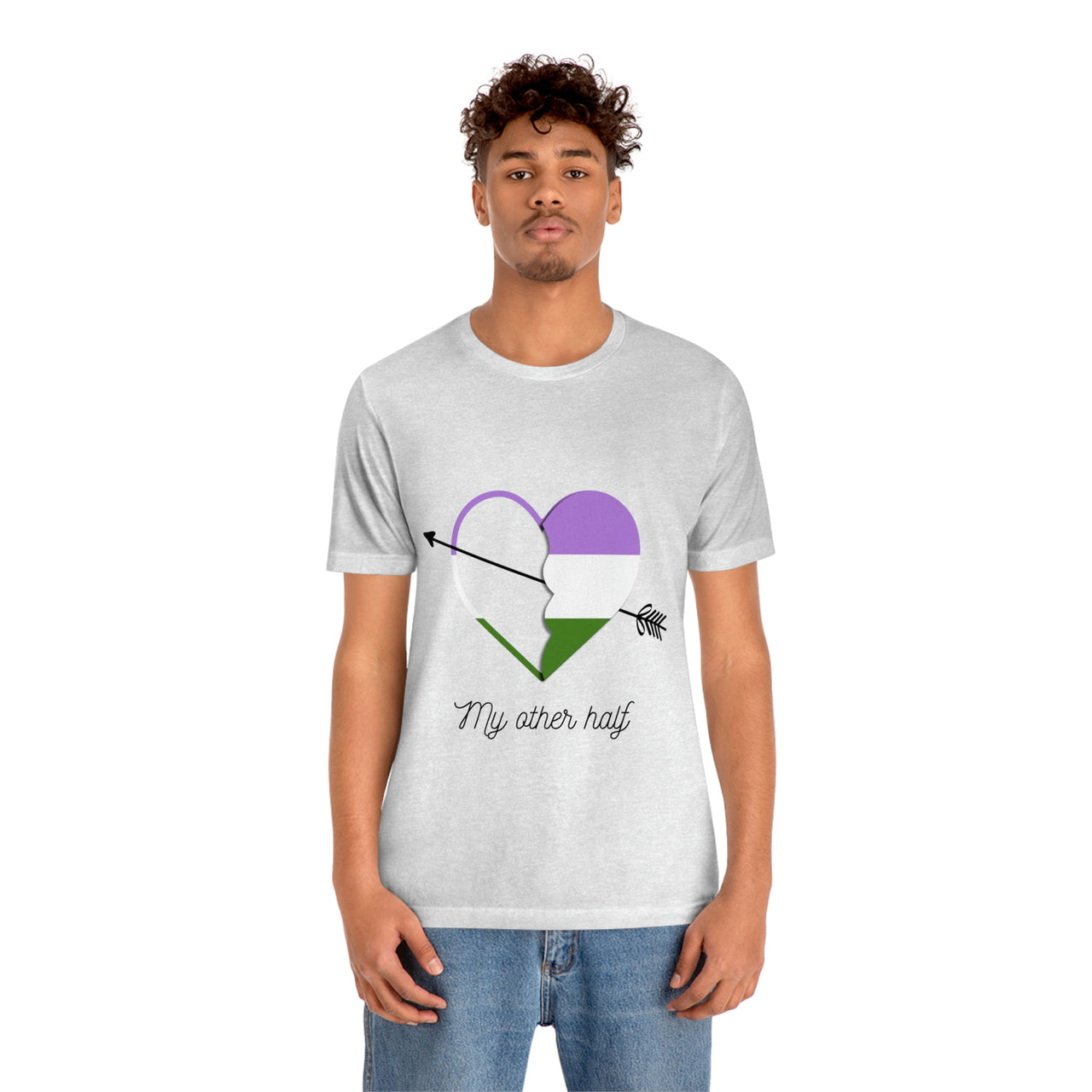 Genderqueer Flag LGBTQ Affirmation T-shirt  Unisex Size - My Other Half Printify