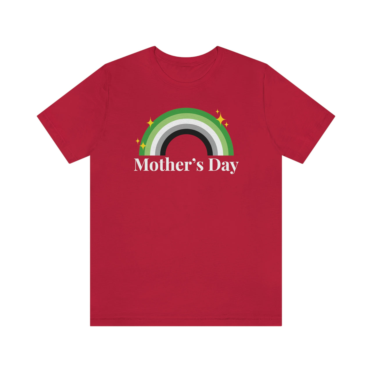 Aromantic Pride Flag Mother's Day Unisex Short Sleeve Tee - Mother's Day SHAVA CO