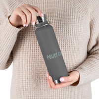 Thumbnail for Affirmation Feminist pro choice Copper Vacuum insulated bottle 22oz -  I am powerful black with green Printify