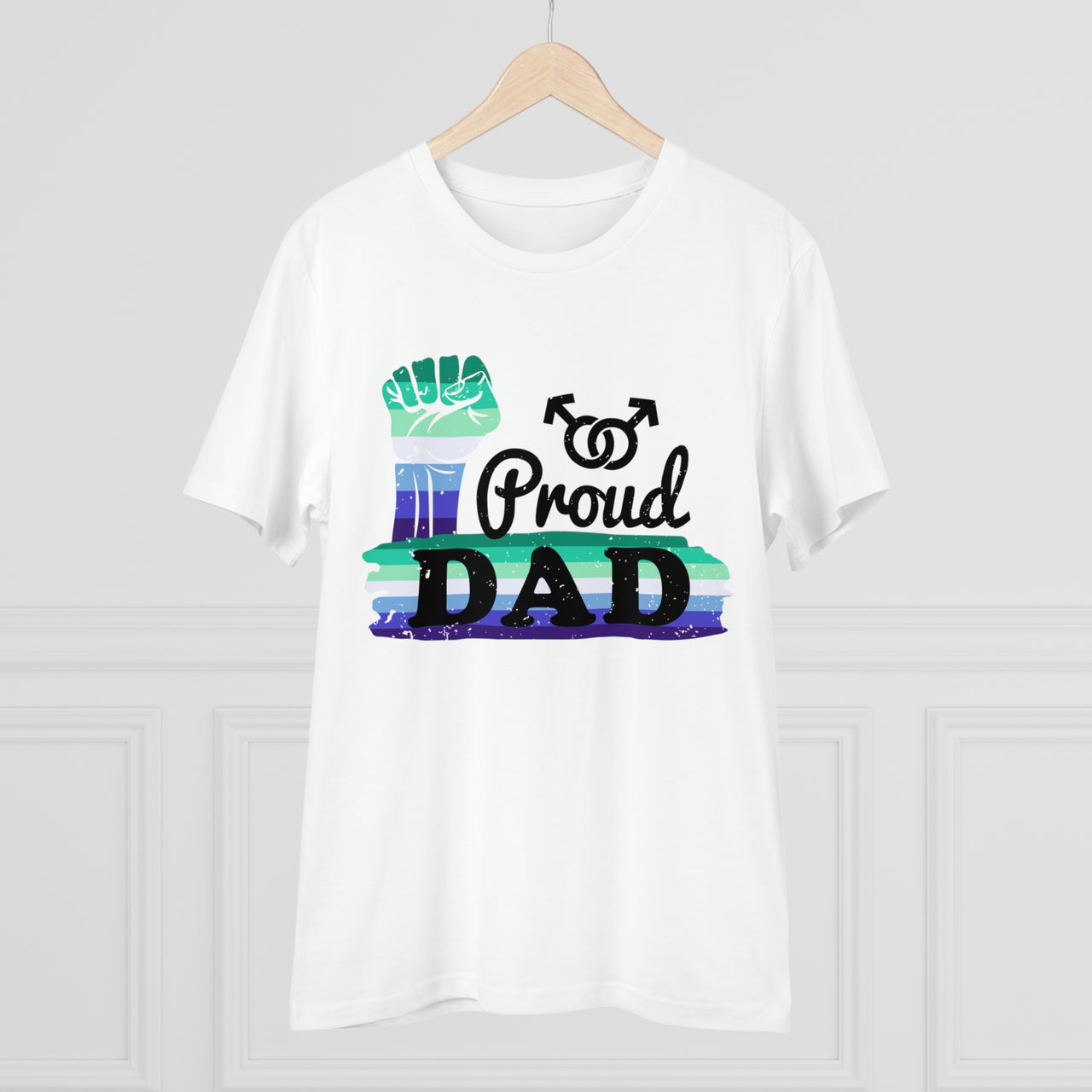 Gay Pride Flag T-shirt Unisex Size - Proud Dad Printify