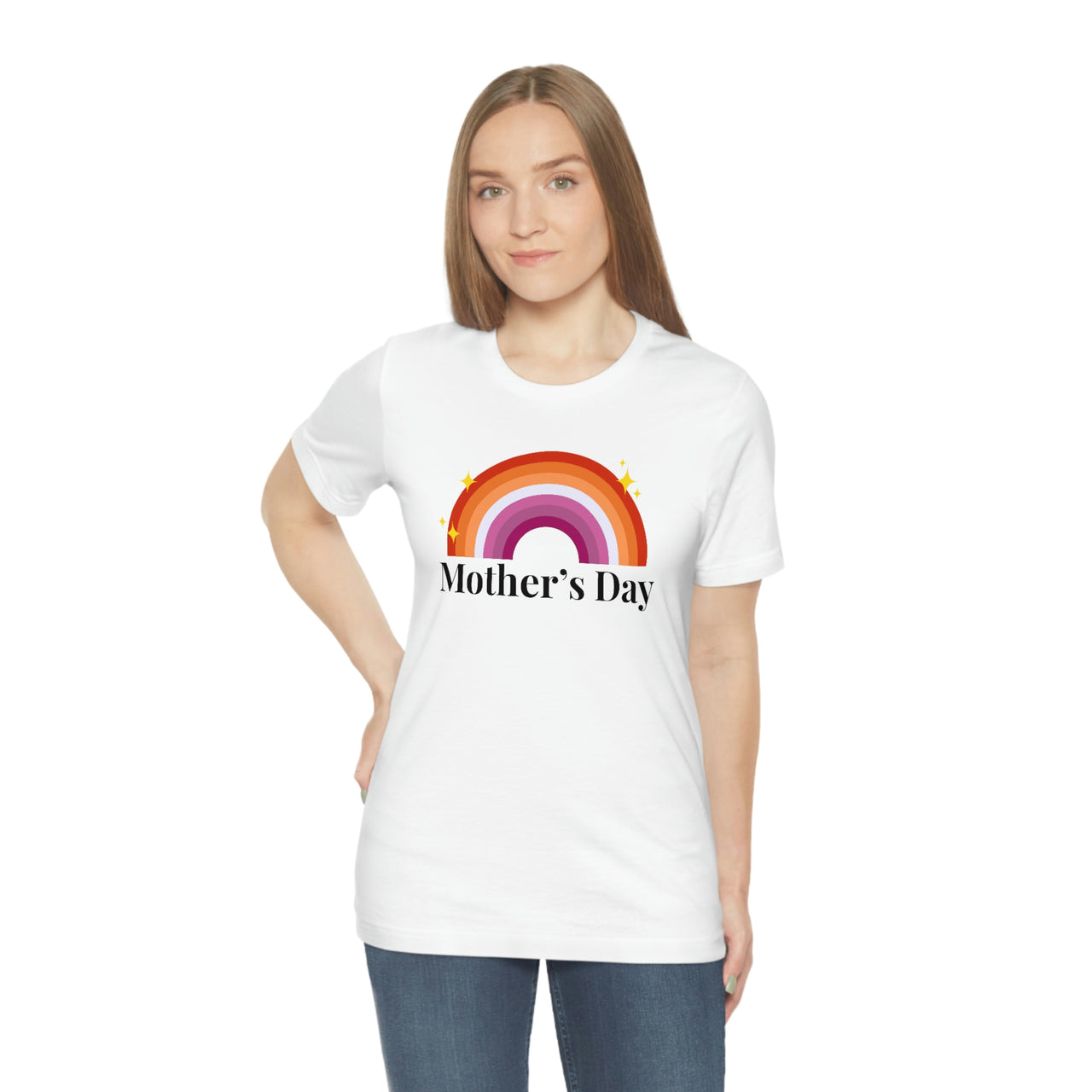 Lesbian Pride Flag Mother's Day Unisex Short Sleeve Tee - Mother's Day SHAVA CO