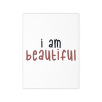 Thumbnail for Affirmation Feminist Pro Choice Wall Decals - I Am Beautiful (pink) Printify