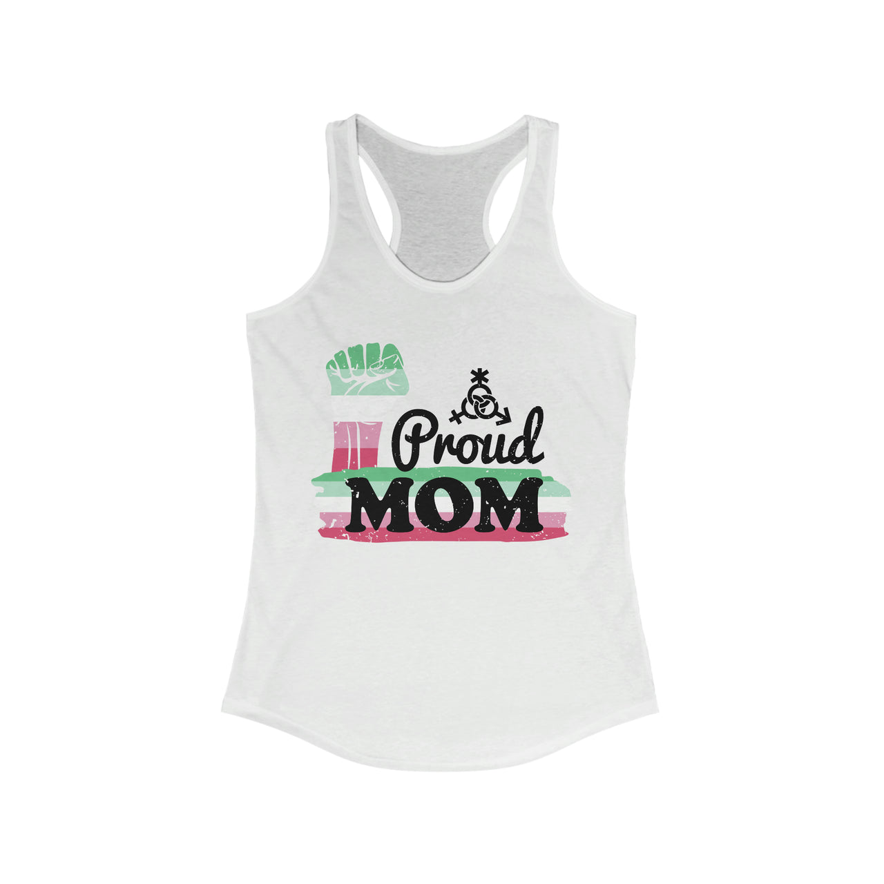 Abrosexual Pride Flag Mother's Day Ideal Racerback Tank - Proud Mom SHAVA CO