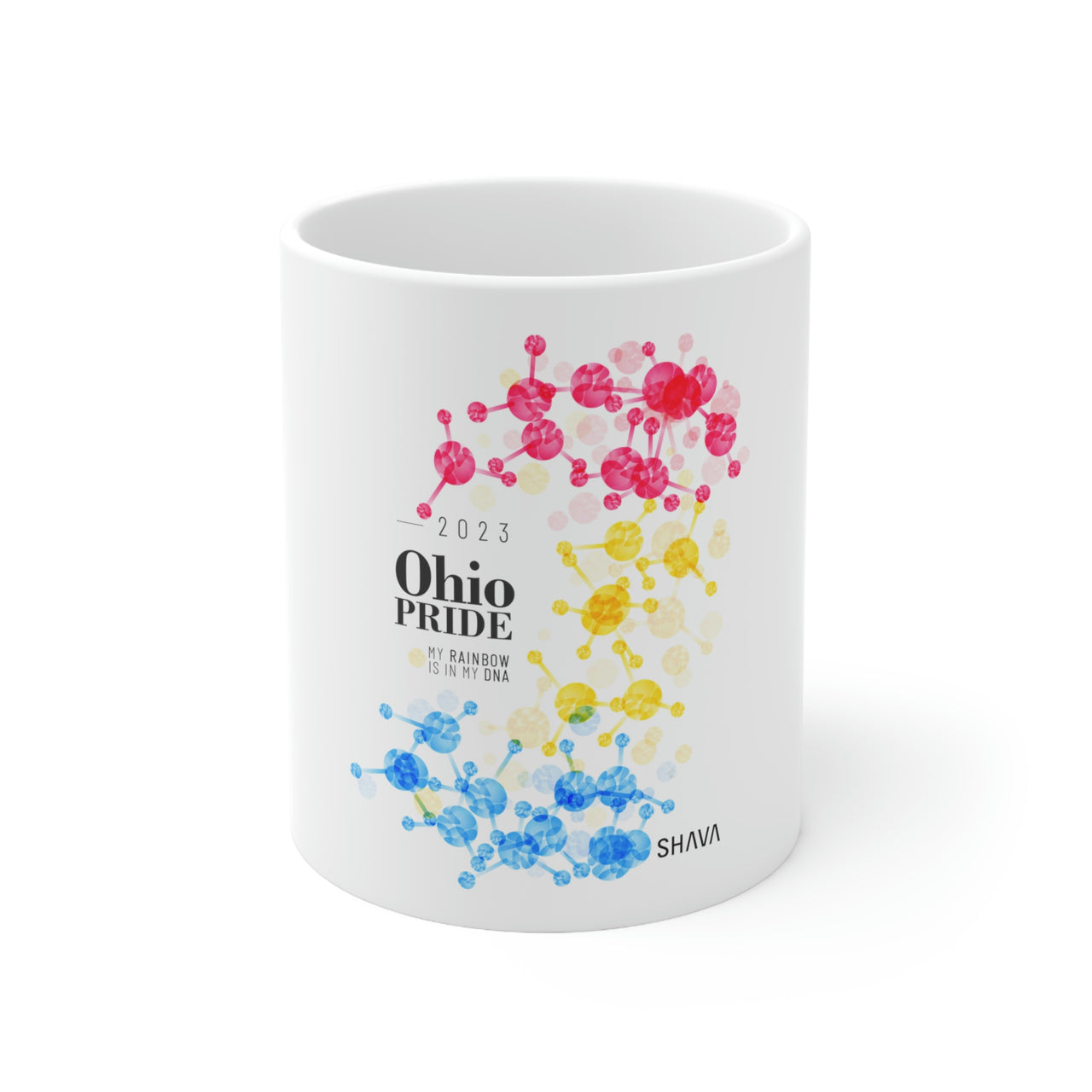 Pansexual Ceramic Mug Ohio Pride - My Rainbow Is In My DNA SHAVA CO