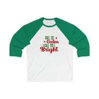 Thumbnail for Merry Christmas Unisex Long Sleeves, Unisex Long Sleeves , Unisex 3/4 Sleeve , All Is Calm All Is Bright Printify