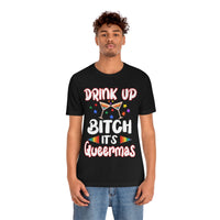 Thumbnail for Classic Unisex Christmas LGBTQ T-Shirt - Drink Up Bitch It’s Queermas Printify