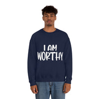 Thumbnail for Affirmation Feminist Pro Choice Sweatshirt Unisex  Size –I Am Worthy Printify