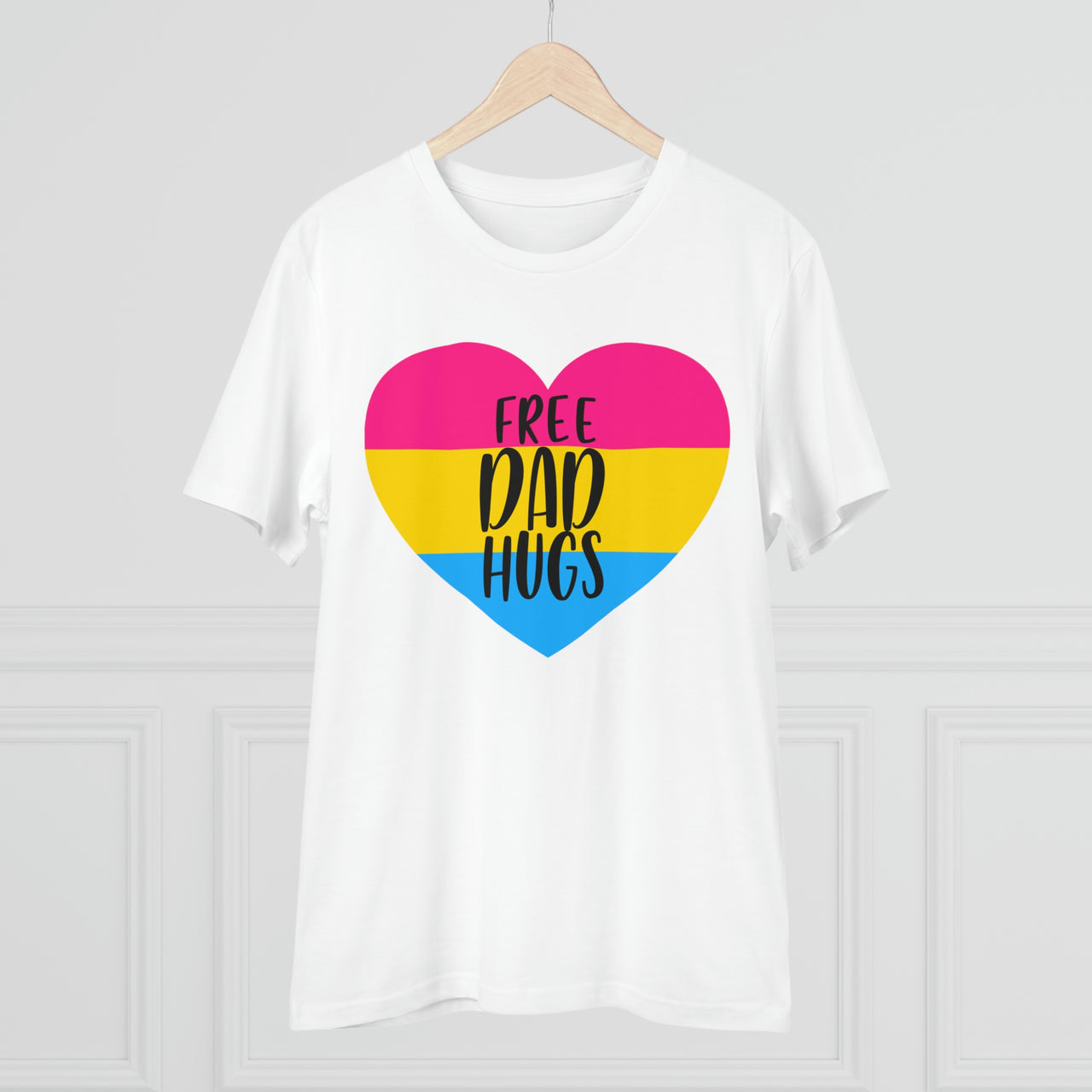 Pansexual Pride Flag T-shirt Unisex Size - Free Dad Hugs Printify