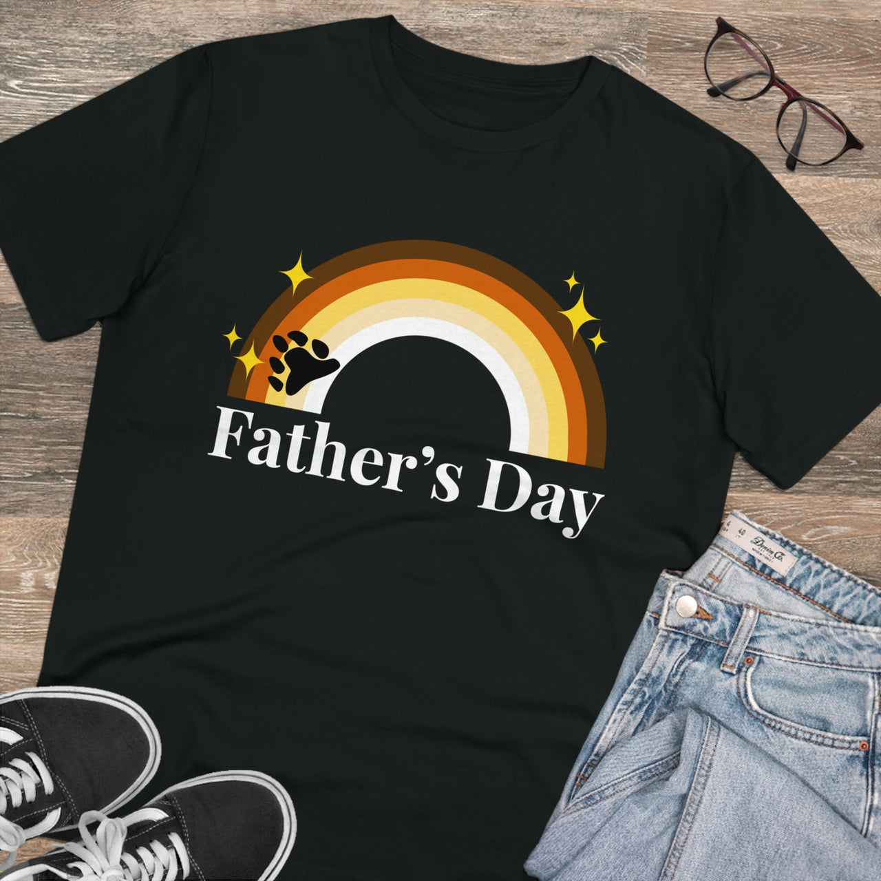 Bear Pride Flag T-shirt Unisex Size - Father's Day Printify