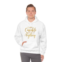 Thumbnail for Affirmation Feminist Pro Choice Unisex Hoodie - I Am Capable Of Anything Printify