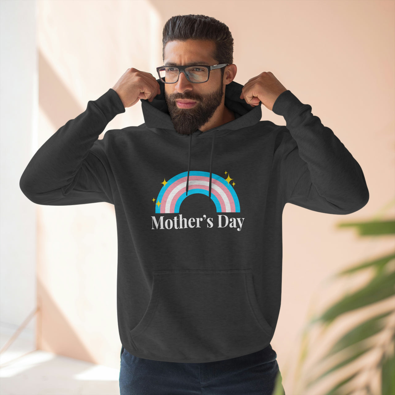 Transgender Flag Mother's Day Unisex Premium Pullover Hoodie - Mother's Day Printify