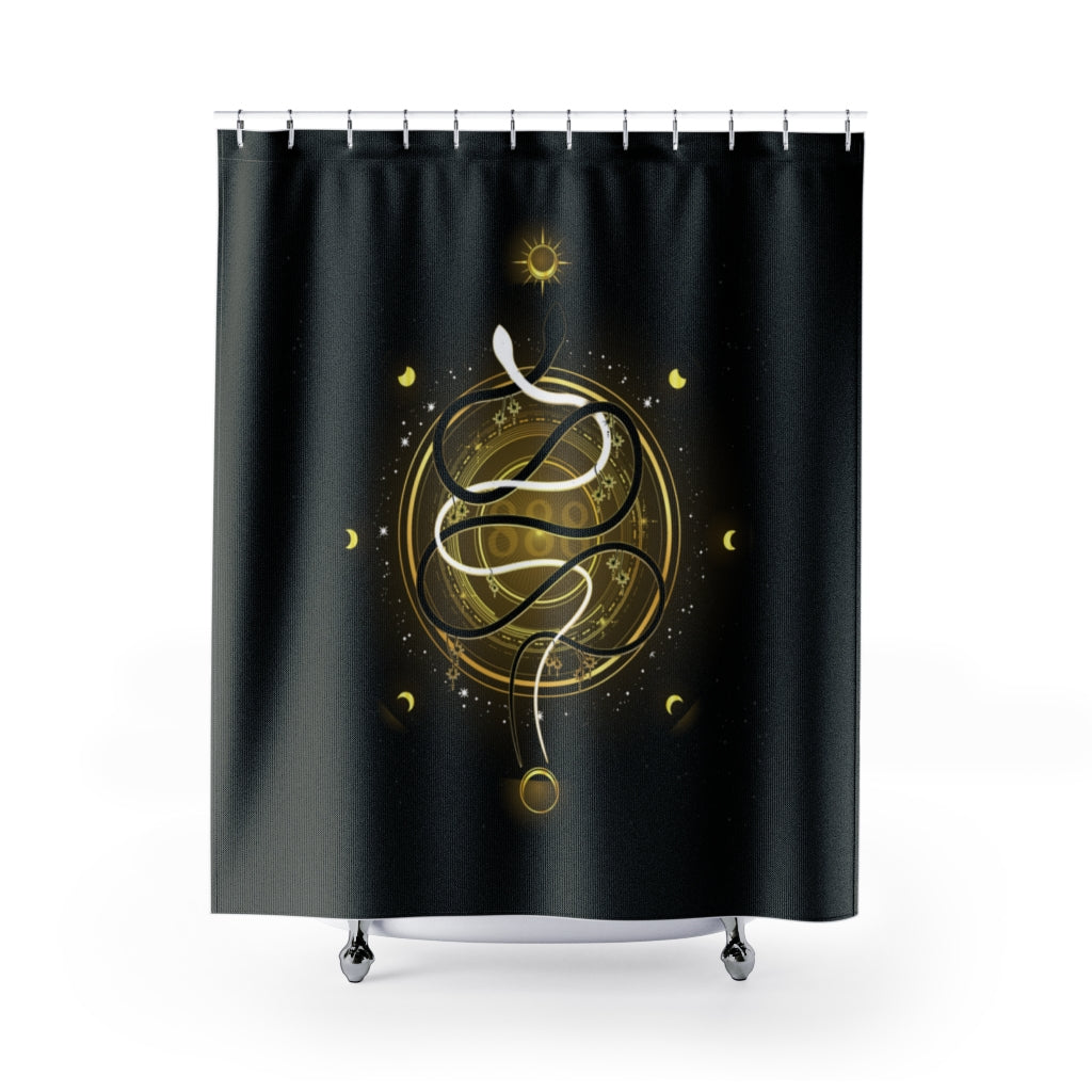 Yoga Spiritual Meditation Shower Curtains - Harmony 888 Angel Number Printify