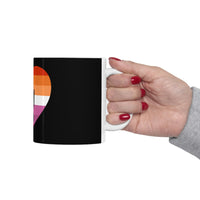 Thumbnail for Lesbian Flag Ceramic Mug  - Free Mom Hugs Printify