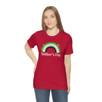 Thumbnail for Aromantic Pride Flag Mother's Day Unisex Short Sleeve Tee - Mother's Day SHAVA CO