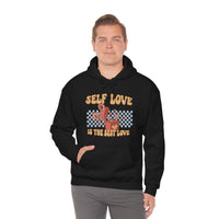 Thumbnail for Straight Flag LGBTQ Affirmation Hoodie Unisex Size  - Self Love Is The Best Love Printify