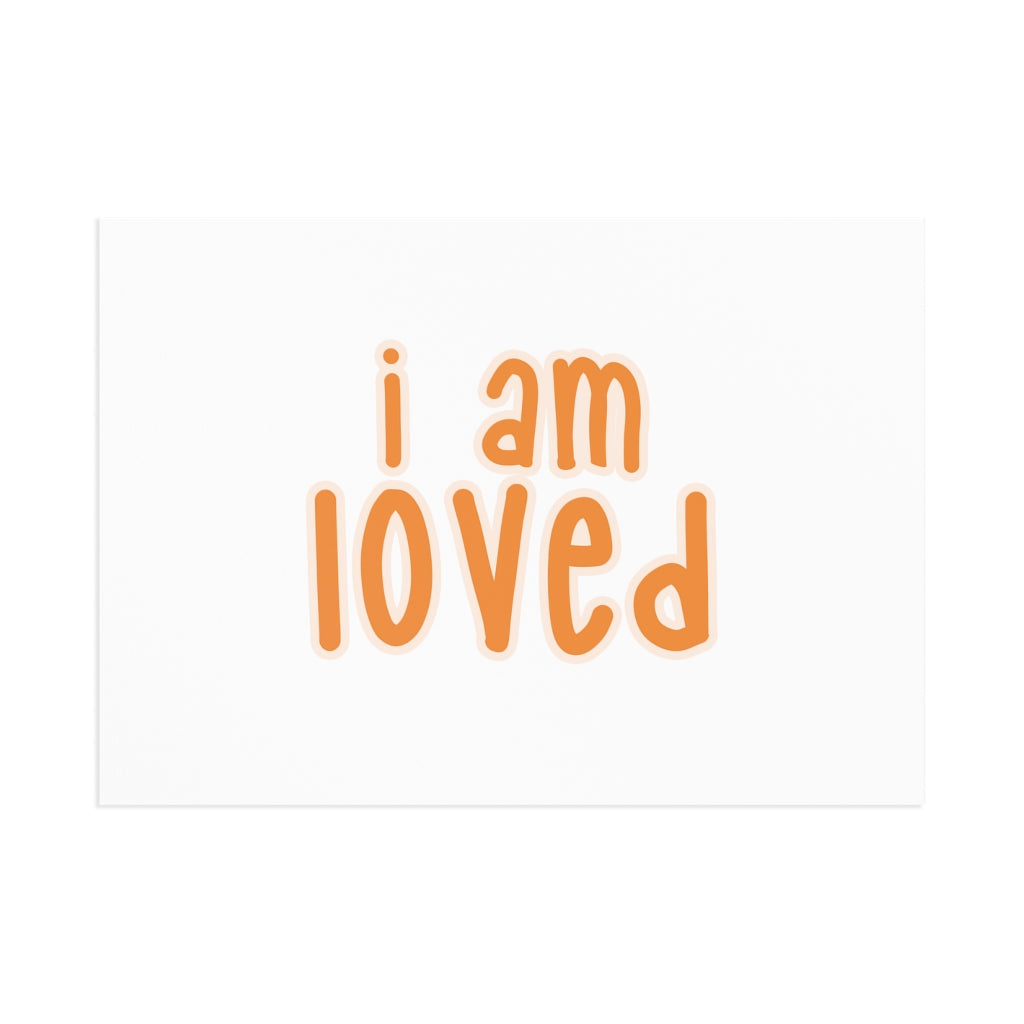 IAC  Home & Livings-Posters /  Fine Art Postcards / I am loved (orange) Printify