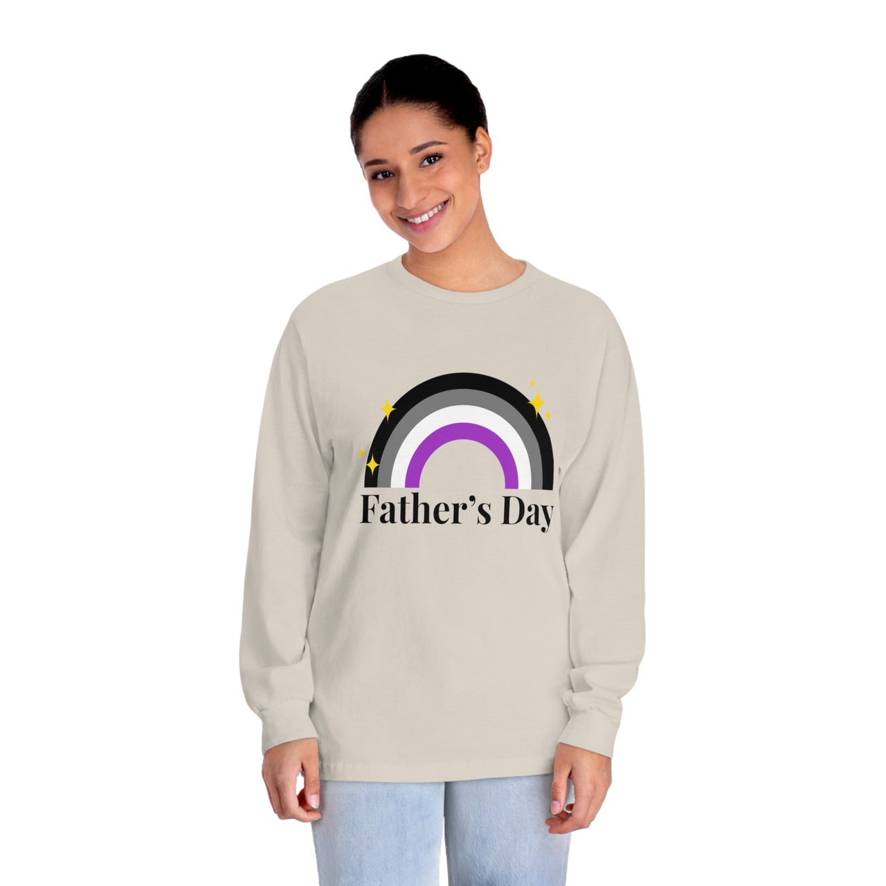 Asexual Pride Flag Unisex Classic Long Sleeve Shirt - Father's Day Printify