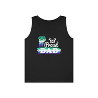 Thumbnail for Gay Pride Flag Heavy Cotton Tank Top Unisex Size - Proud Dad Printify