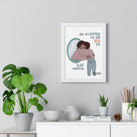 Thumbnail for Affirmation Feminist Pro Choice Premium Framed Vertical Poster - I Am Me Only Me (Brown Girl) Printify