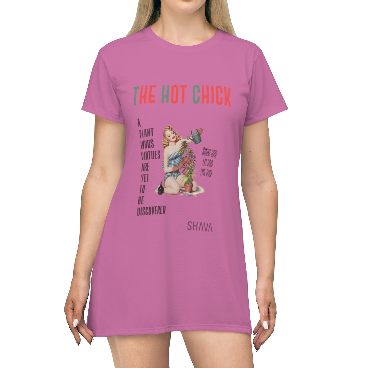 VCC  Women's T-shirts All Over Print T-Shirt Dress / The Hot Chick Printify