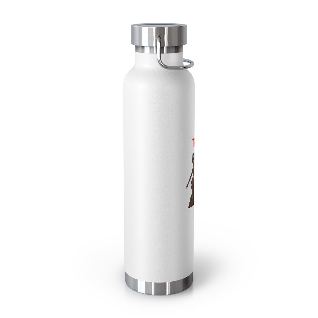 Affirmation Feminist pro choice Copper Vacuum insulated bottle 22oz -  These are My Roots Printify