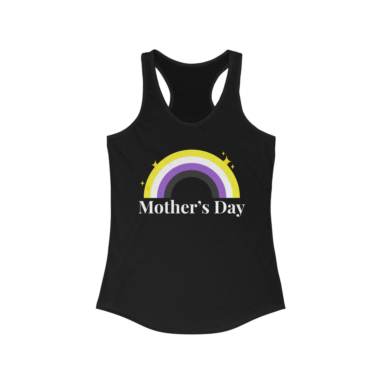 Non Binary Pride Flag Mother's Day Ideal Racerback Tank - Mother's Day SHAVA CO