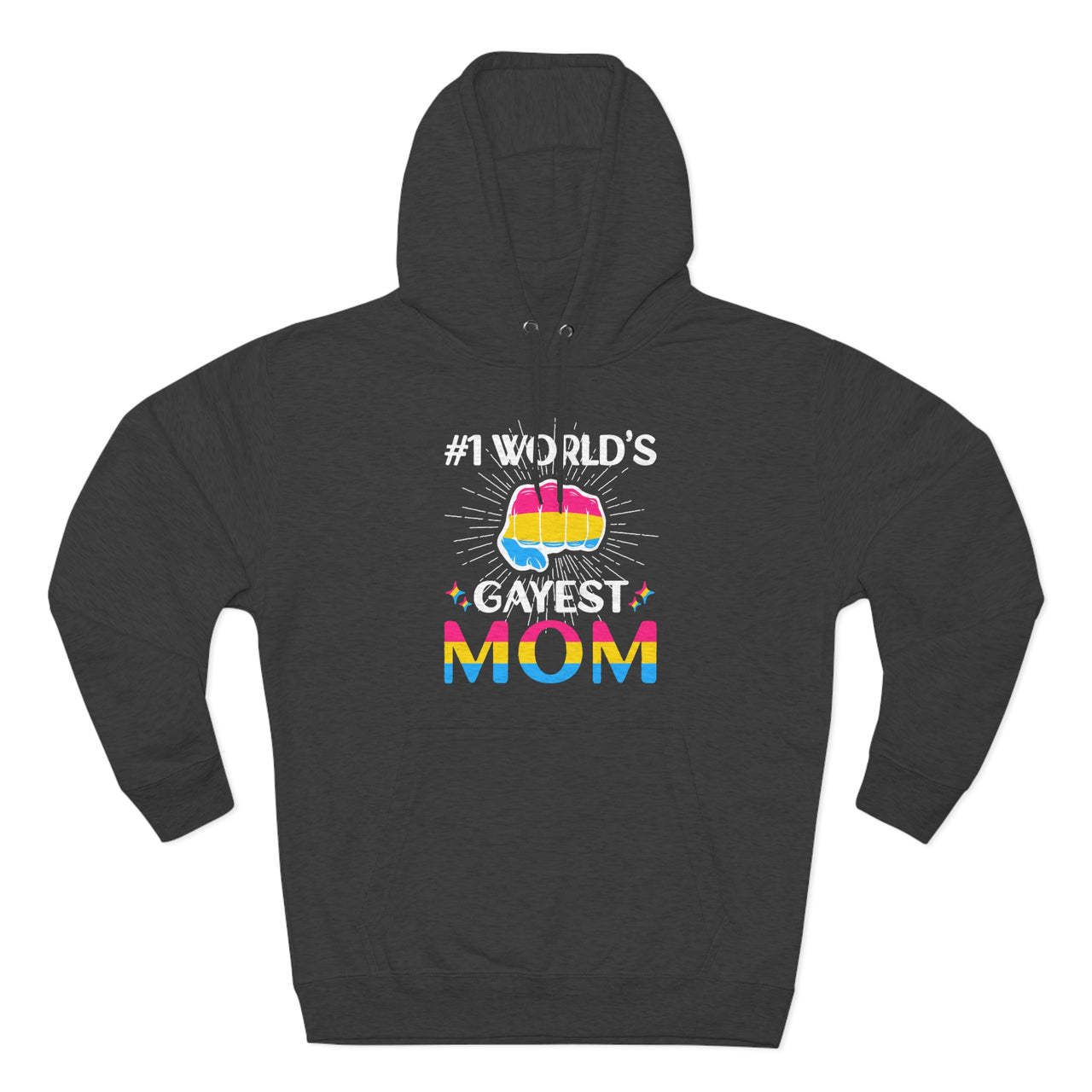 Pansexual Flag Mother's Day Unisex Premium Pullover Hoodie - #1 World's Gayest Mom Printify