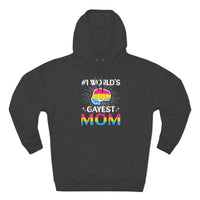 Thumbnail for Pansexual Flag Mother's Day Unisex Premium Pullover Hoodie - #1 World's Gayest Mom Printify